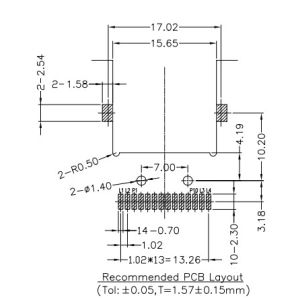 RJMG221ST12452T Amphenol Modular Jack With Integrated Magnetics