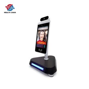 8 Inch Contactless Face Recognition Temperature Kiosk , Face Temperature Scanner