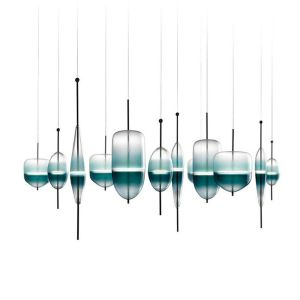 China Modern Designer Stair Led Acrylic Pendant Lighting Chandeliers on sale
