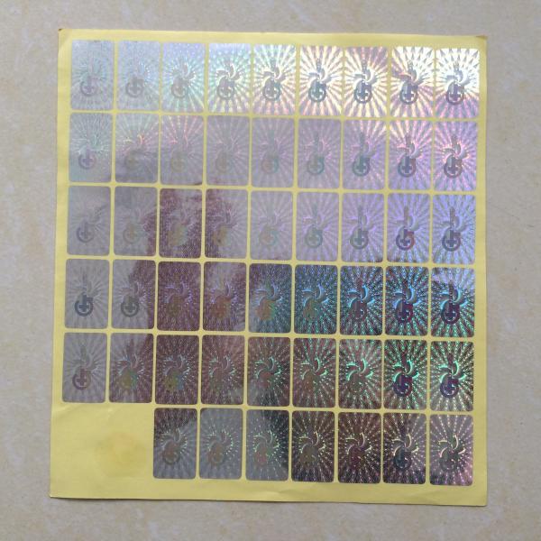 Buy cheap CMYK printing color hologram label, silver laser label, 3D label, cheap label printing, china printing company from wholesalers
