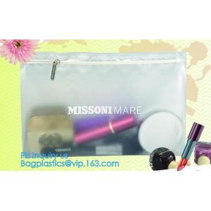 Buy cheap vinyl zipper pouch/Clear slider pouch/ vinyl slider bag, Frosted k bag EVA PVC hanger bag for clothes, EVA frost d from wholesalers