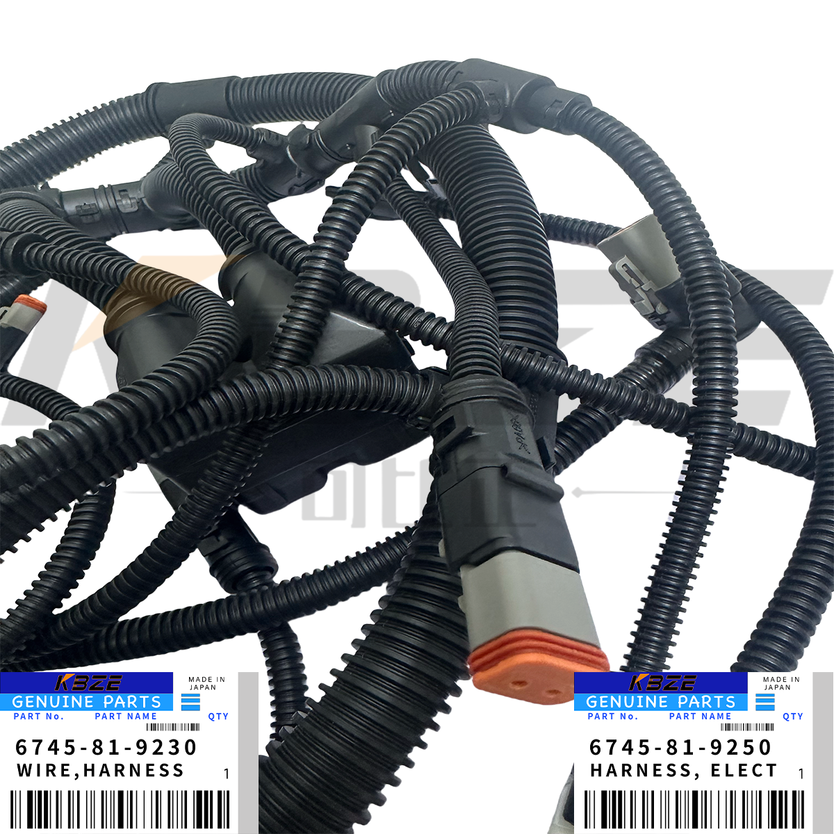 KBZE 6745-81-9230 6745-81-9250 KOMATSU SAA6D114E-3 ENGINE WIIRNG HARNESS FOR