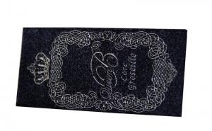 Buy cheap Custom Made Black Clothing Woven Labels For Packages With Fabric Backing product