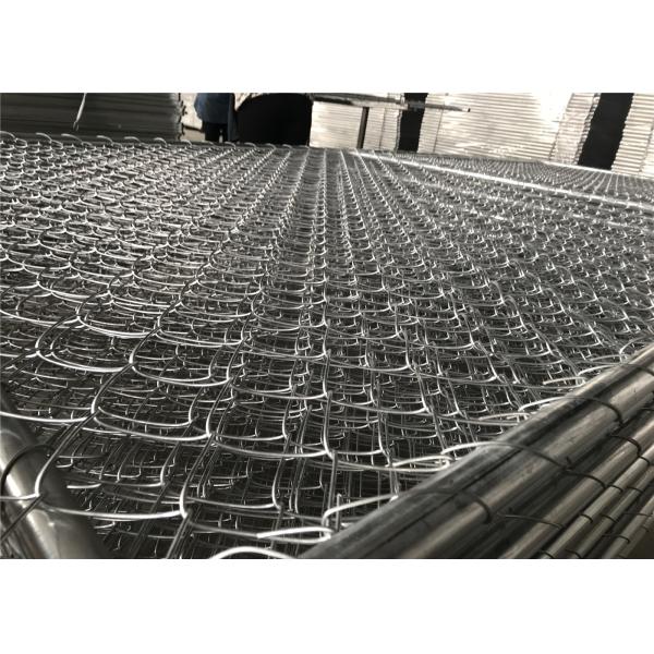 Buy cheap 6'X12' temporary fence panels in chain wire mesh 60mm x 60mm diameter 2.70mm tube 1.25inch with1.8mm wall thick from wholesalers