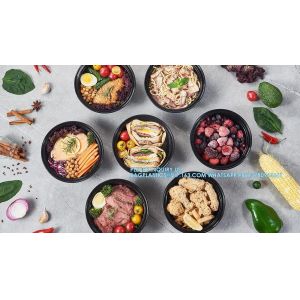 Buy cheap 38 Oz 32oz 24oz Lunch Plan Box Disposable Take Out Bowls Black BPA Free Reusable Durable Stackable Microwave Freezer from wholesalers