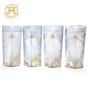 Buy cheap Clear Front Silver Back Resealable Zipper Metallized Stand Up Pouch Food Storage from wholesalers