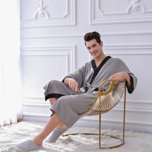 China Nightgown Bathrobe Kimono Pajamas Men'S Warm Sets Fabric Cardigan on sale