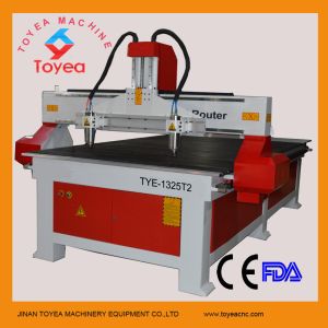 Buy cheap Double spindles 3D Relief cnc router machine 4x8 working table square linear rail TYE-1325T2 product
