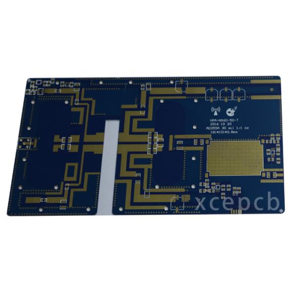 Rogers 4003 And FR4 PCB Board Blue Soldermask White Silkscreen 4 Layer Immersion