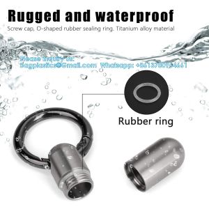 Titanium Pill Case Waterproof Pill Fob For Emergency Aspirin & Nitroglycerin For