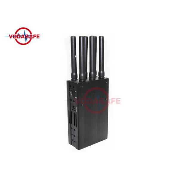 Black Shell Wifi Signal Jammer Six Antennas Rechargeable Powerful Battery For