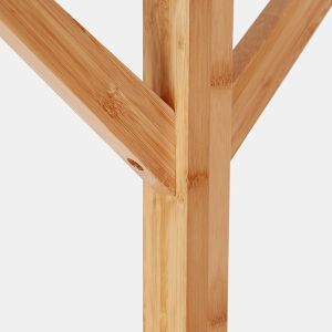Customizable Accepable Free Standing Bamboo Tree Coat Rack Stand with 4 Tier