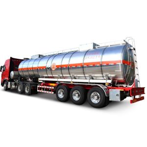 China 43000L 28t Heavy Duty Liquid Tanker Trailer BPW Axle on sale