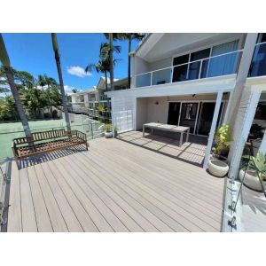 Buy cheap 150mm*25mm Customized WPC Outdoor Floor Decking Tiles Made with Wood Plastic Composite from wholesalers