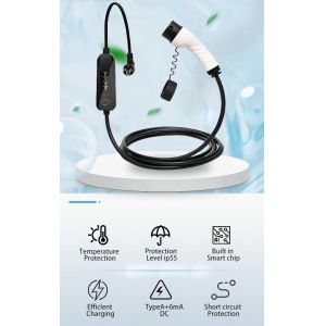 Residential Level 2 Ev Charger 16a 3.5kw J1772 Type Home Portable