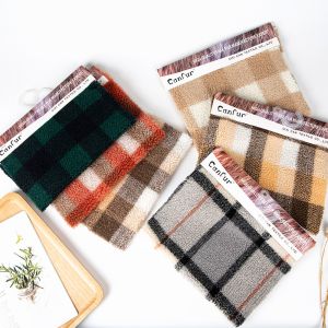 Buy cheap Home Textile 36F Density Plaid Jacquard Sherpa Fleece Fabric for Winter Jacket and Coat from wholesalers