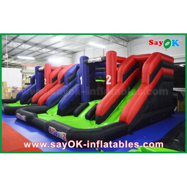 Blue And Red Inflatable Large Bouncer Slider Castle Kids Palying Toys For Children