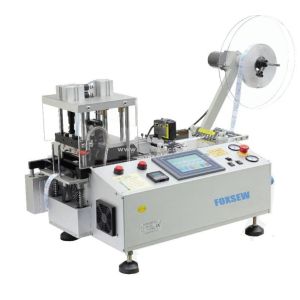China Automatic Hot Knife Tape Cutting Machine with Punching Hole and Collecting Device FX-150H on sale