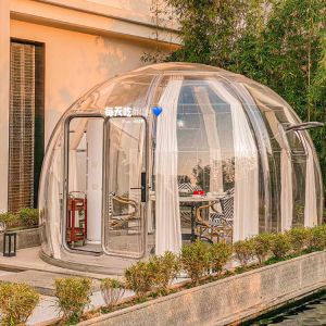Buy cheap OEM Modular Polycarbonate Dome House Custom Size PC Geodesic Dome for Commercial Hotel & Camping Site from wholesalers