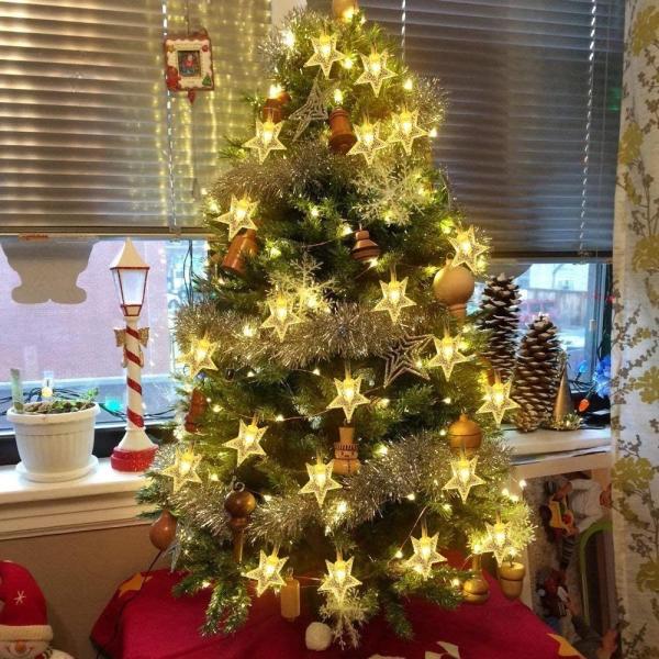 Quality Indoor Star String Lights Decoration for Girls Bedroom Wall Wedding Ramadan Led Extendable Waterproof Twinkle Lights 8 Modes for sale