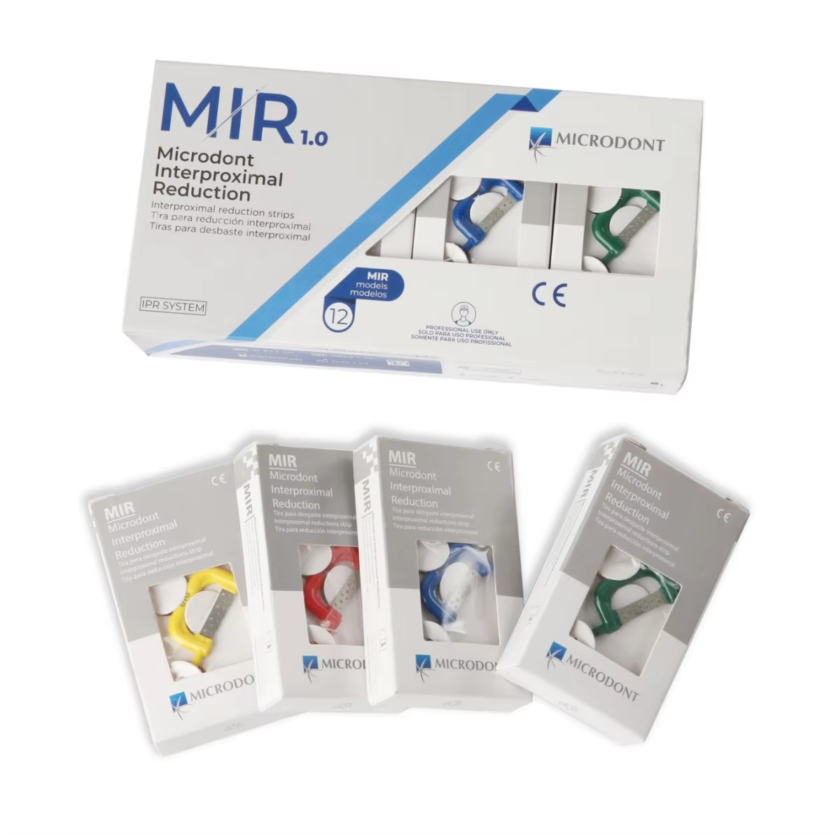 Buy cheap Microdont Interproximal Reduction System MIR Kit 12pcs Strips Green Blue Red Yellow Each 3pcs with 1 Handle from wholesalers