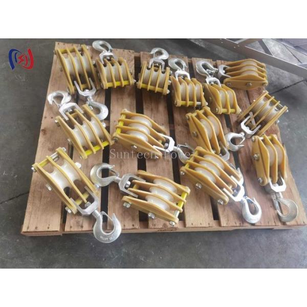 Nylon Sheave Hoist Sheave Tackle Stringing Tools 5KN - 50KN Transmission Line Tool 0