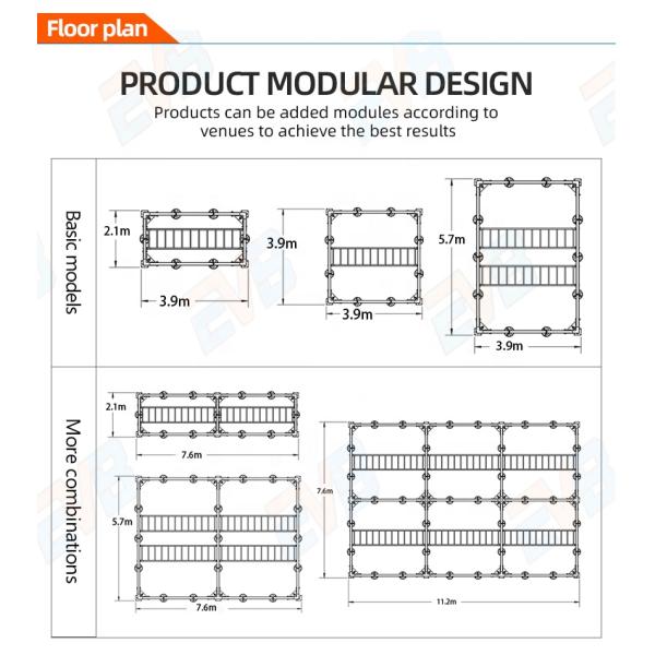 6*12F 12*12FT 24*24FT Heavy Bag Rack Fitness Free Standing Rigs