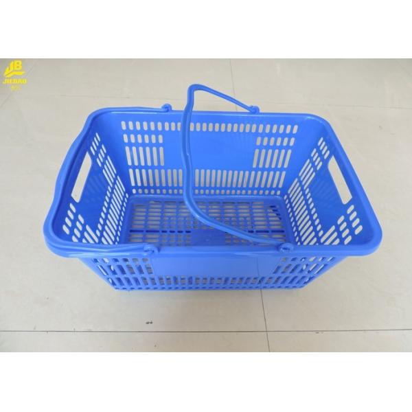Quality 30L Volumes Hand Held Shopping Baskets 50 X 35 X 25.5cm Size Blue Color for sale