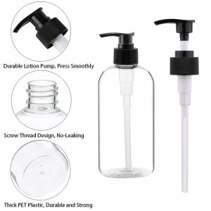 16OZ/500ml Empty Plastic Pump Bottles Dispense Durable Refillable Containers