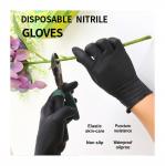 Buy cheap Handjob Black Latex Disposable Gloves 9 - 12 Inches High Strength from wholesalers