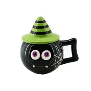Buy cheap Custom Ceramic Hand-painted Halloween Coffee Mug Creative 3D Embossed Cat Pumpkin Ghost Skull Witch Monster Mugs from wholesalers