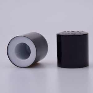 Buy cheap 33mm Black Aluminum-Plastic Perfume Bottle Cap with Thick Insert for 15mm Sealing from wholesalers