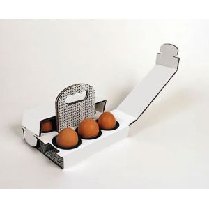 Buy cheap Personalised Chicken Eggs Packaging Box Cartons With Handle 6pack from wholesalers