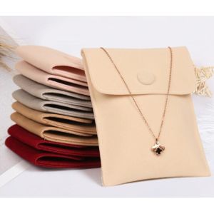 OEM ODM DOUBLE SIDES VELVET ENVELOPE FABRIC DRAWSTRING GIFT BAGS RED COLOR