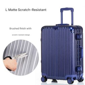 801 All-Aluminum Magnesium Alloy Suitcase with TSA Customs Lock and Scratch