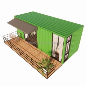 Buy cheap Wooden 20ft Container Office Steel Structure Frame Welded Flat Packaging Container House Garden House from wholesalers
