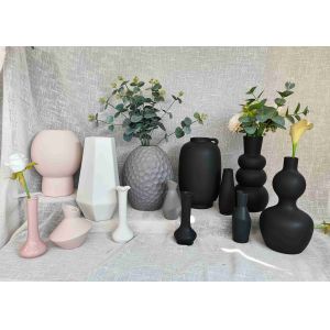 Buy cheap Factory Direct Supply Classic Handmade Pottery Clay Flower Pot Porcelain Ceramic Statued Vase For Home Decor from wholesalers