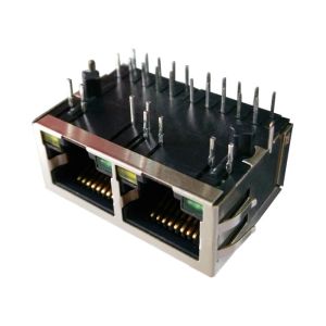 ARJM12A1-811-AB-CW2 Multi - port RJ45 1X2 Tab Down 5G Base-T Shielded