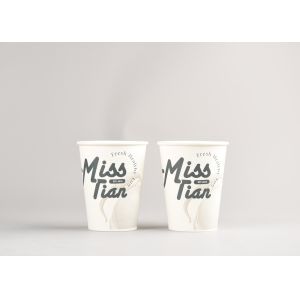 Buy cheap Food Grade CMYK Printing  White Coffee Paper Cups with Hot  Lids from wholesalers