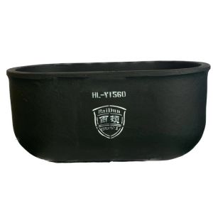 Fast Thermal Condcutivity Oval Type Crucible Metal Melting Silicon Graphite