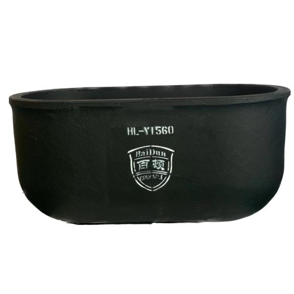 Fast Thermal Condcutivity Oval Type Crucible Metal Melting Silicon Graphite