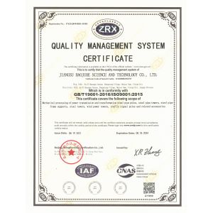 69KV Galvanized Sub Transmission Electric Utility Pole / Power Distribution Pole