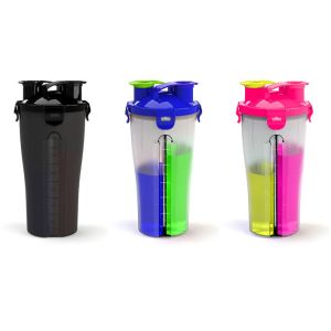Buy cheap dual shaker/Bpa Free 2015 Twin pack Dual plastic personalized protein shaker bottle Cup from wholesalers