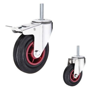 Buy cheap PP 8 Inch 284lbs Capacity Rubber Casters With Fixed Plate from wholesalers