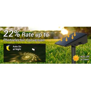 Buy cheap High conversion RGB colorful light  solar spot light outdoor courtyard wall lighting from wholesalers