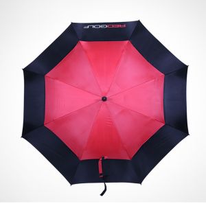 Buy cheap Auto open Double Layer Canopy Vented Umbrella Compact With EVA Foam Straight Handle from wholesalers