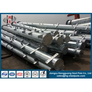 Buy cheap Low Voltage Distribution Electrical Power Poles with Cross Arms for Overhead Project from wholesalers