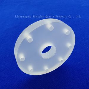 Buy cheap Factory Customized High Temperature Resistant Circular Drilled Quartz Plate Frosted Glass Sheet from wholesalers