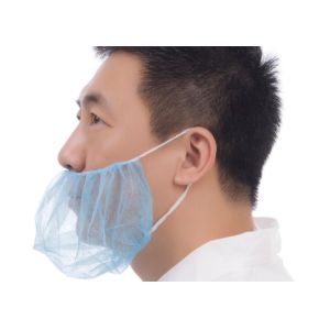 Disposable Double Elastic Nonwoven Polypropylene Beard Cover 10g/M2
