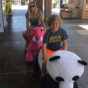 Buy cheap Hansel amusement park motorized plush riding animals electric toy ride for kids party from wholesalers